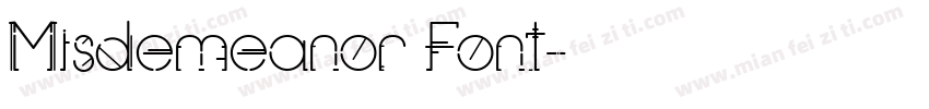 Misdemeanor Font字体转换